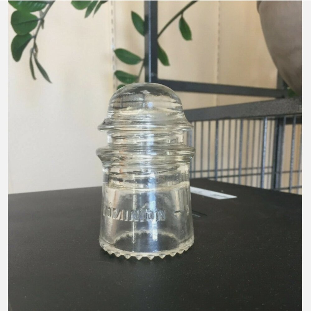 Vintage Dominion 9 Insulator Diamond D Insulator Beaded Rim